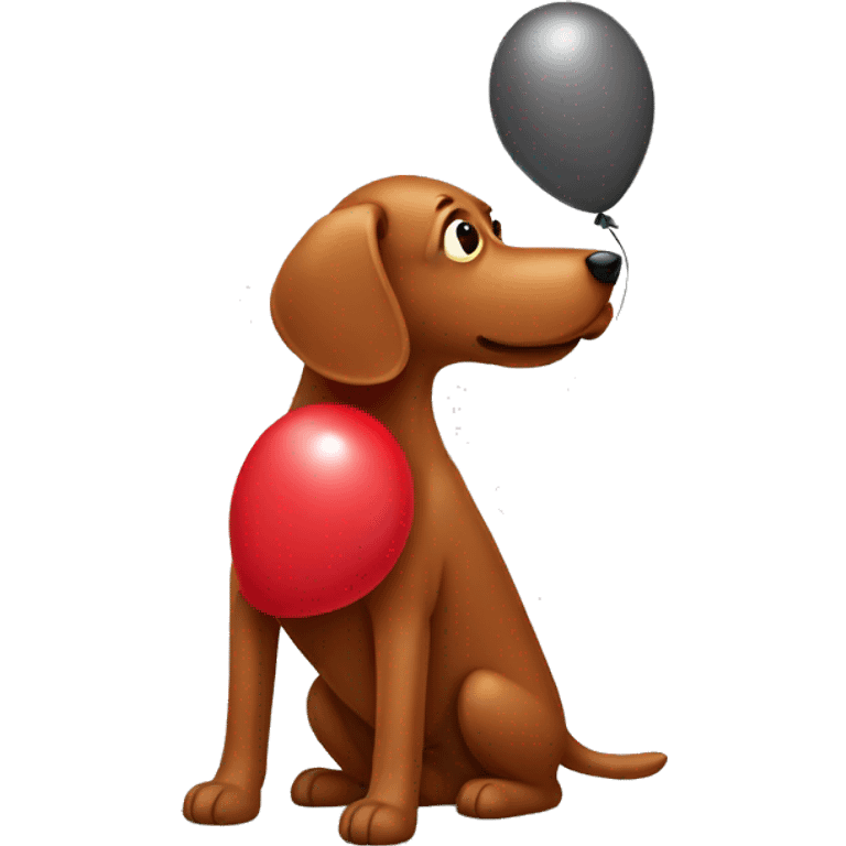 red balloon animal dog emoji