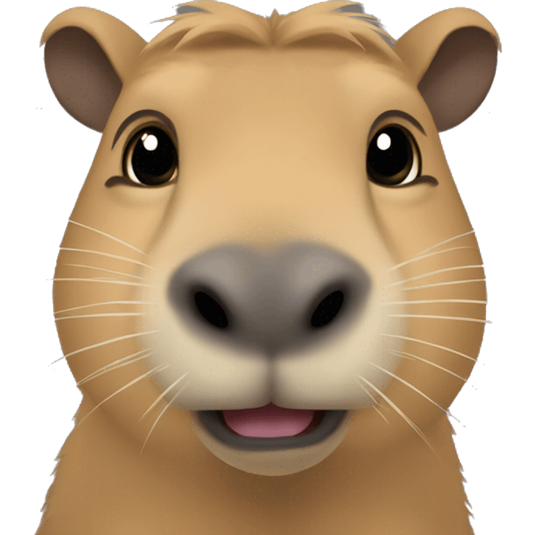 Capybara combined with forg emoji