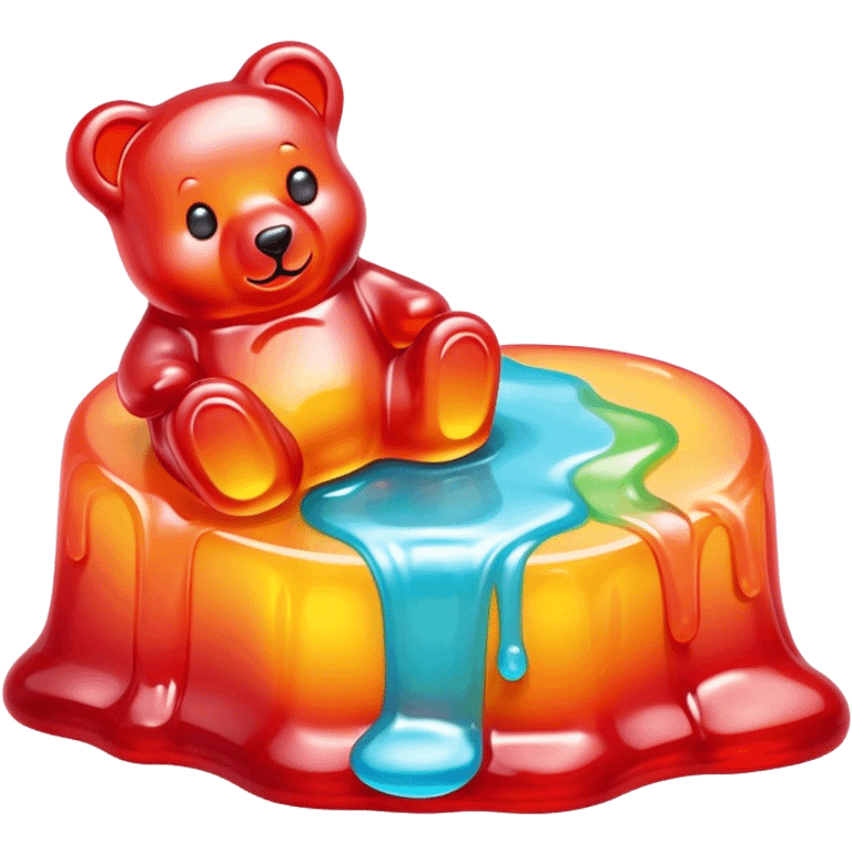 melting gummy bear  candy  landscape emoji