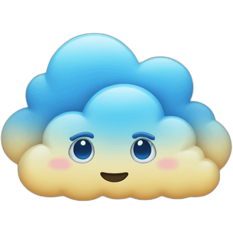 blue cloud emoji