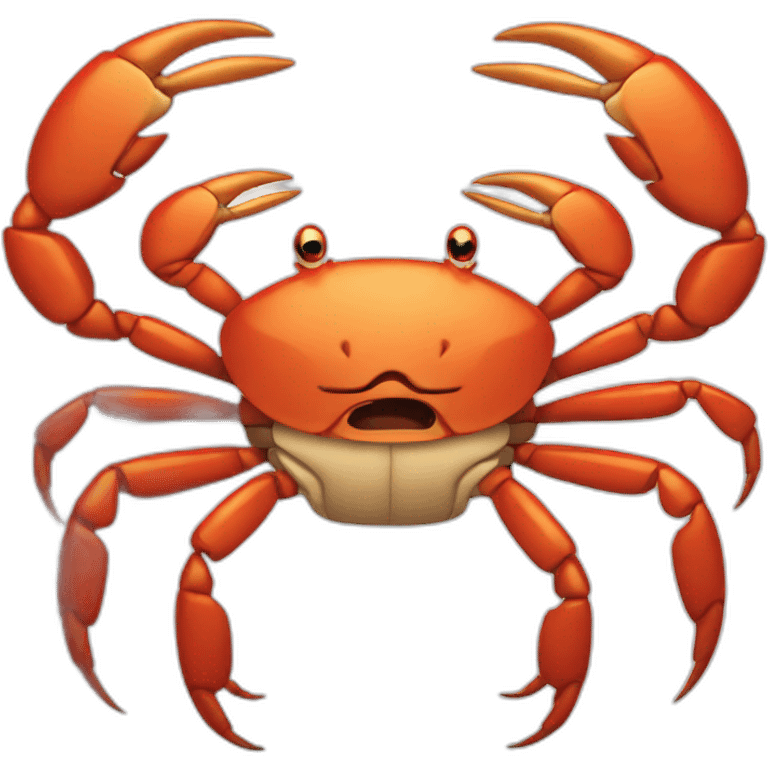 angry crab with muscle arms emoji