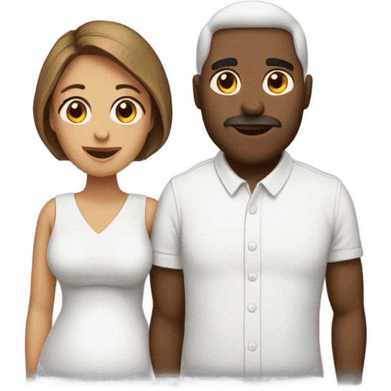 pareja blanca embarazada  emoji