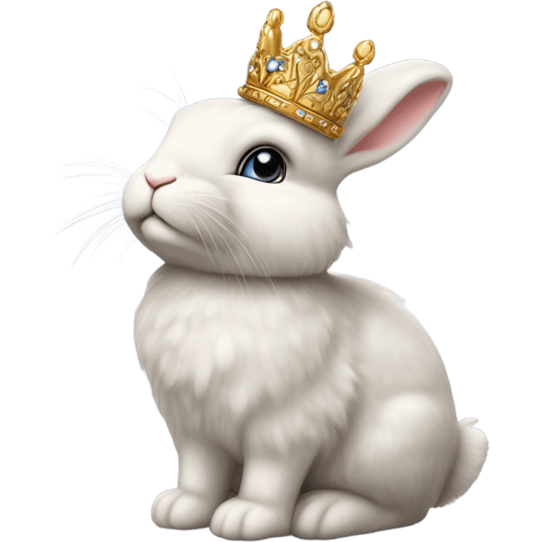 Bunny wearing a crown  emoji