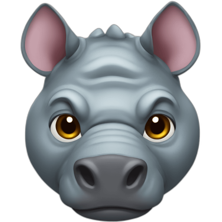 Homme tête de rhino emoji