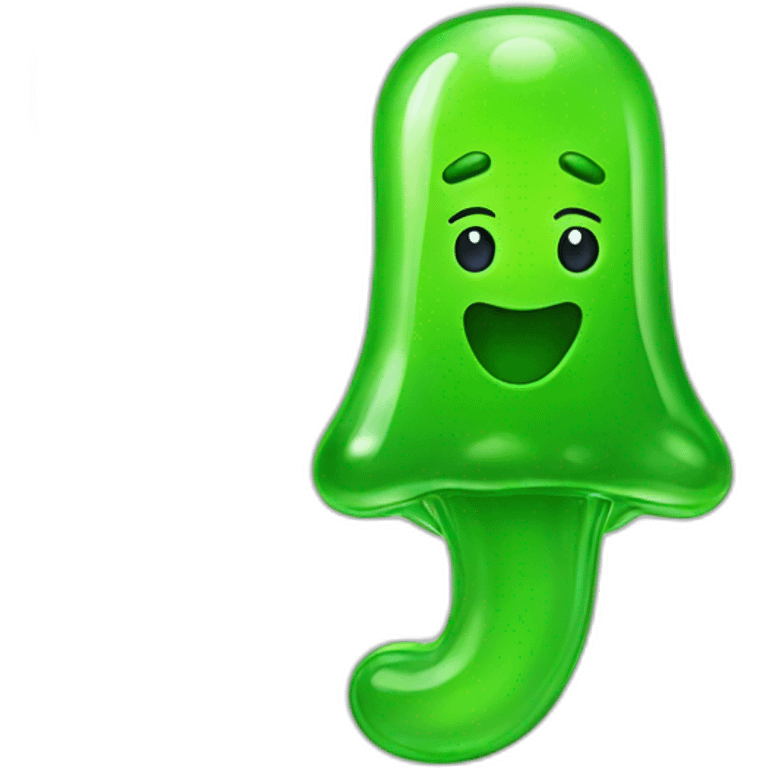 Green gummy emoji