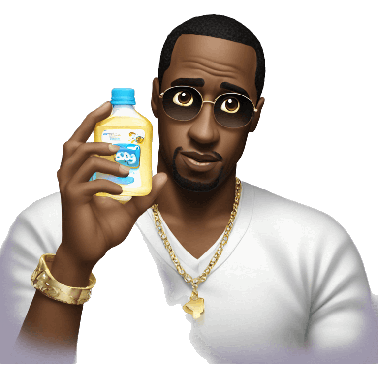 P diddy holding baby oil emoji