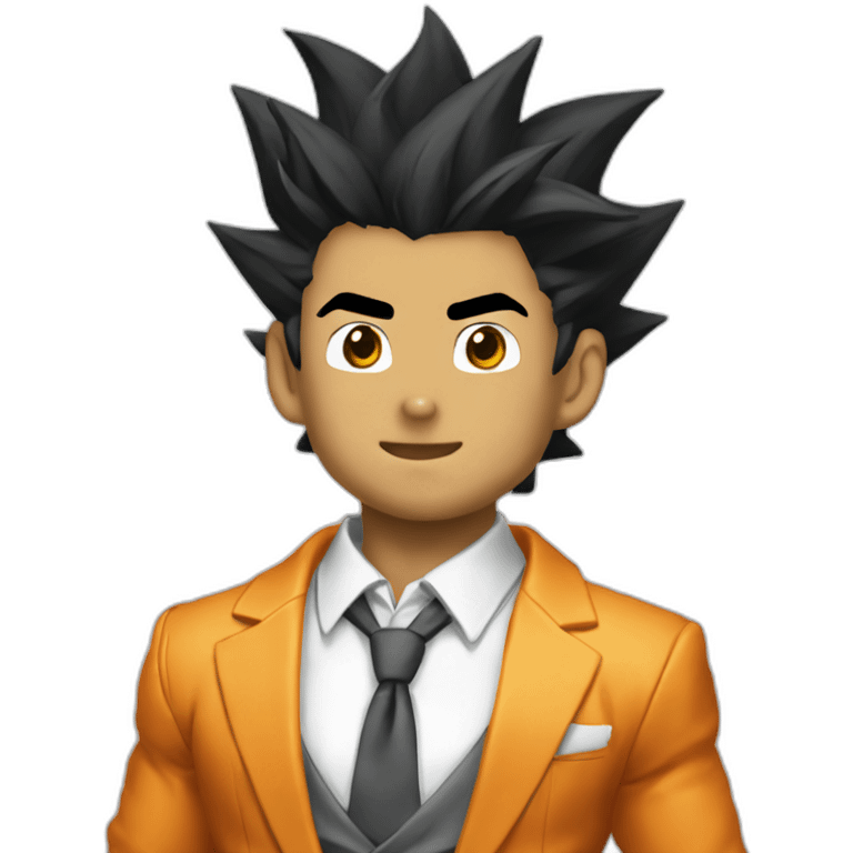 Goku super sayan wear a suit emoji