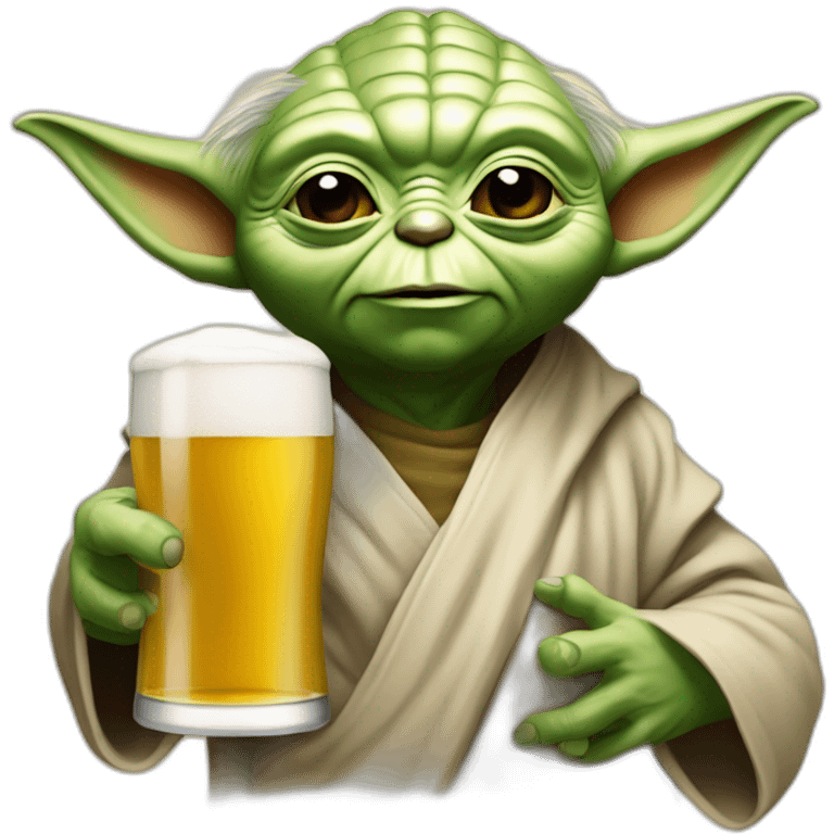 Yoda boit une bière emoji