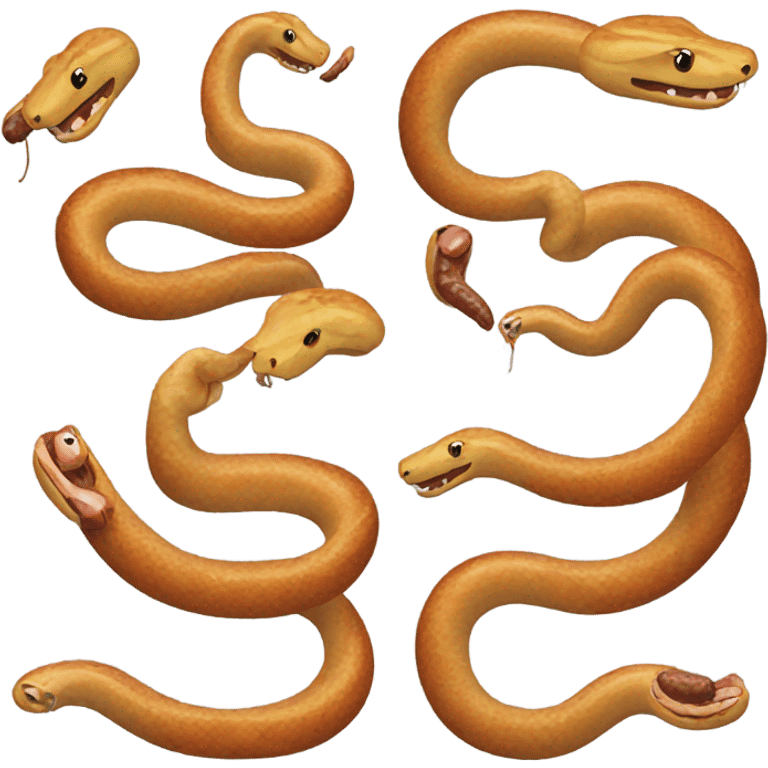 Snake eating a sausage  emoji