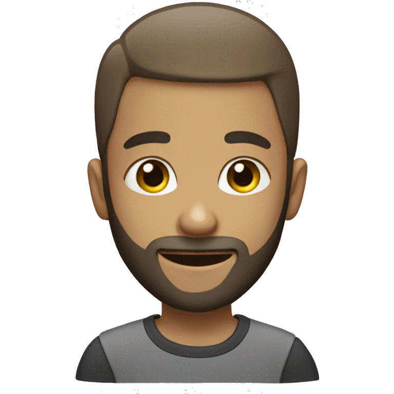 smiling boy with beard and bald head  emoji