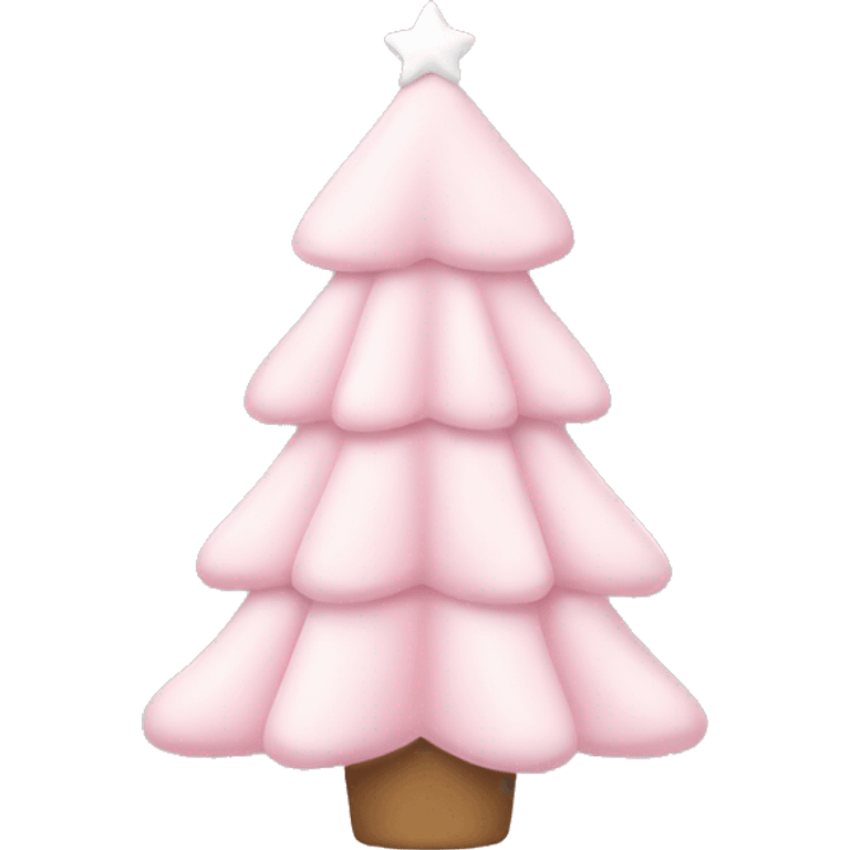 Light Pink Christmas tree with white bows emoji