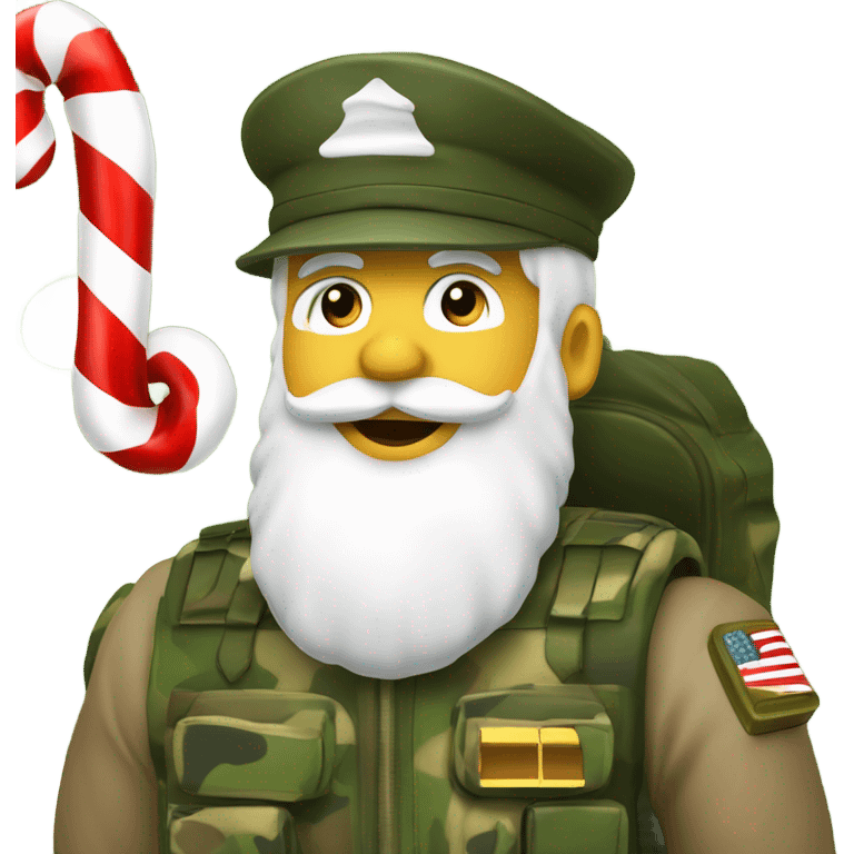 Santa in the army  emoji