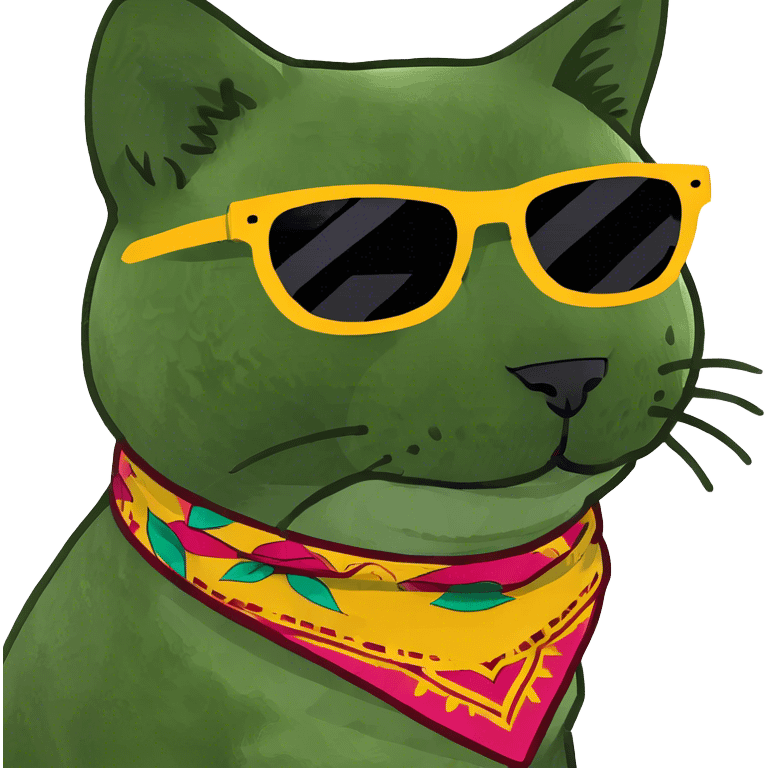 Cat with sunglasses emoji