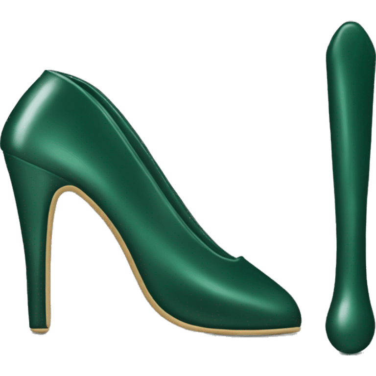 Dark green stiletto emoji