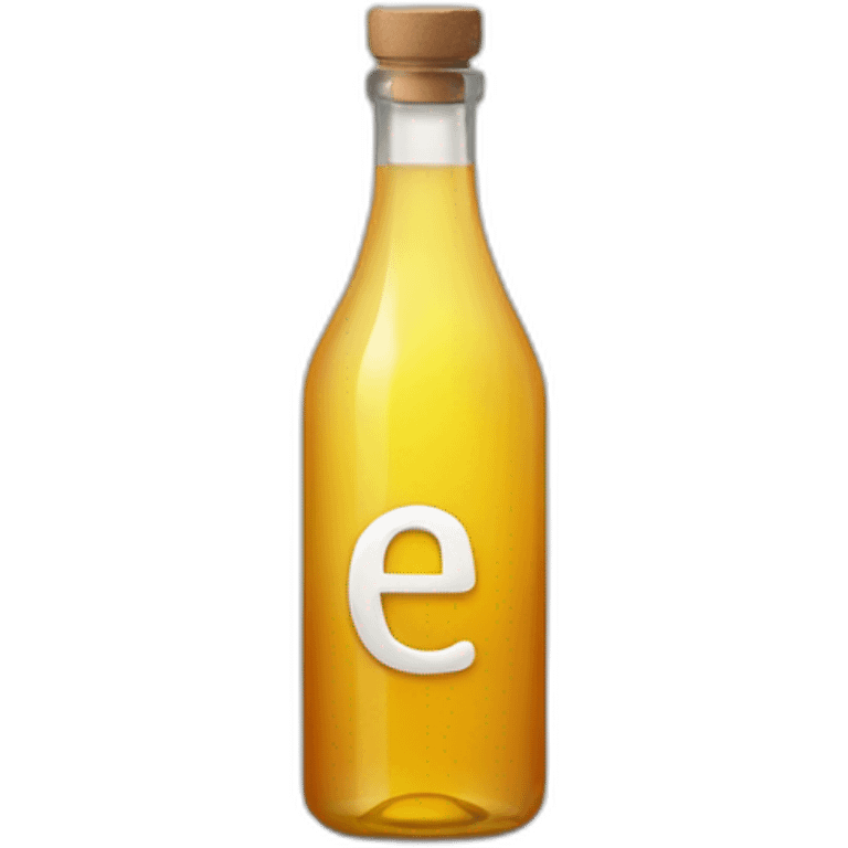 Jaeger bottle with a letter E and L in emoji