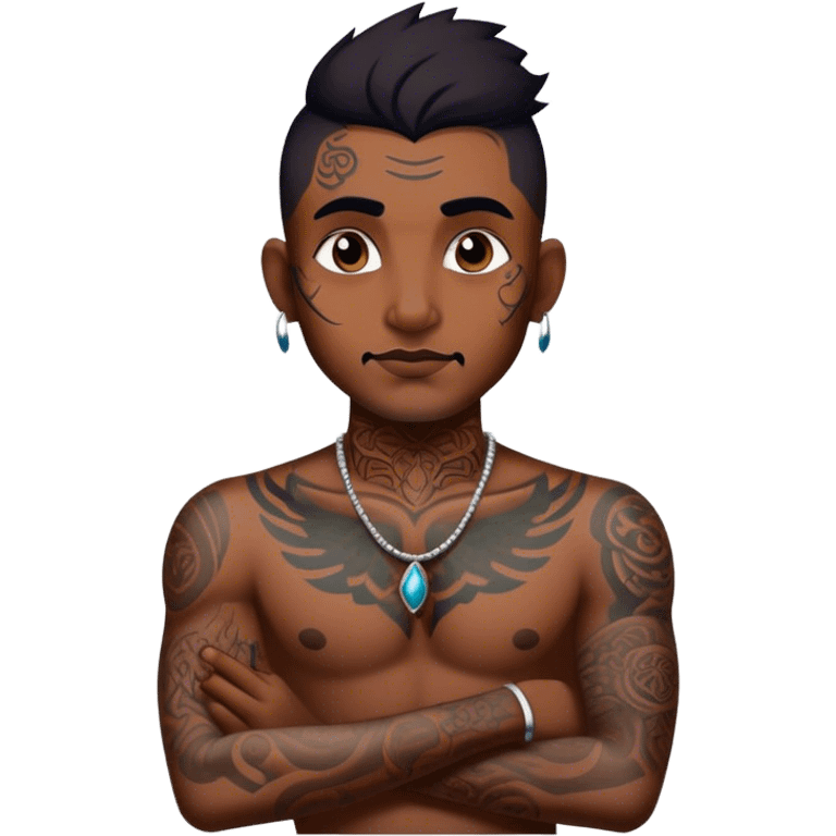 indian man with tattoos  emoji