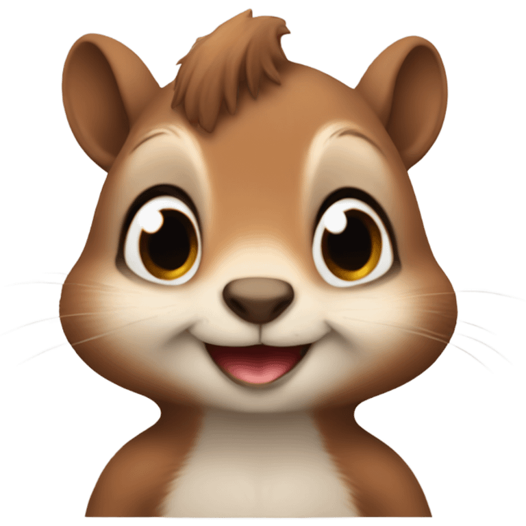 Squirrel with big cheeks in love emoji