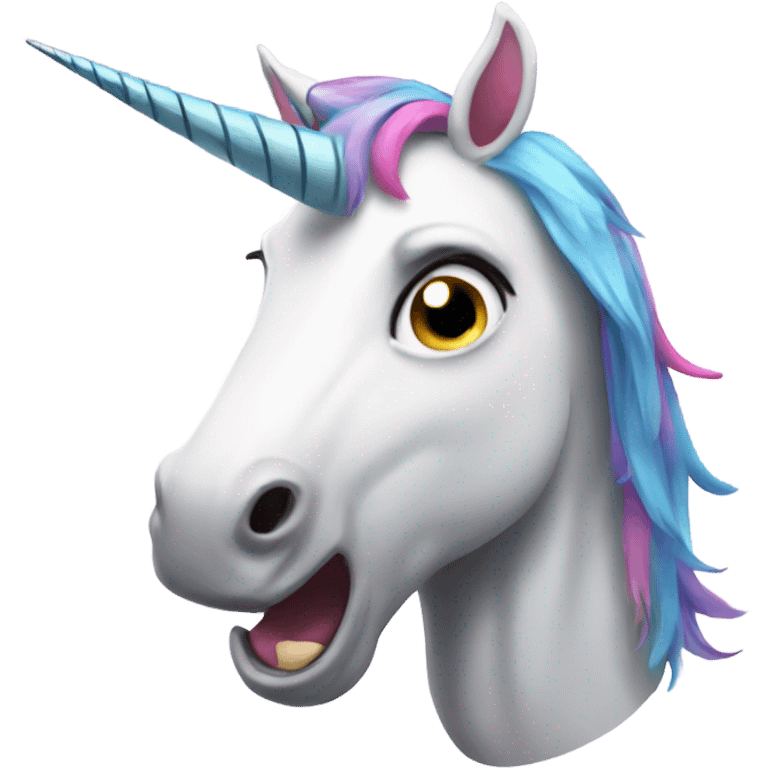 Crazy unicorn emoji