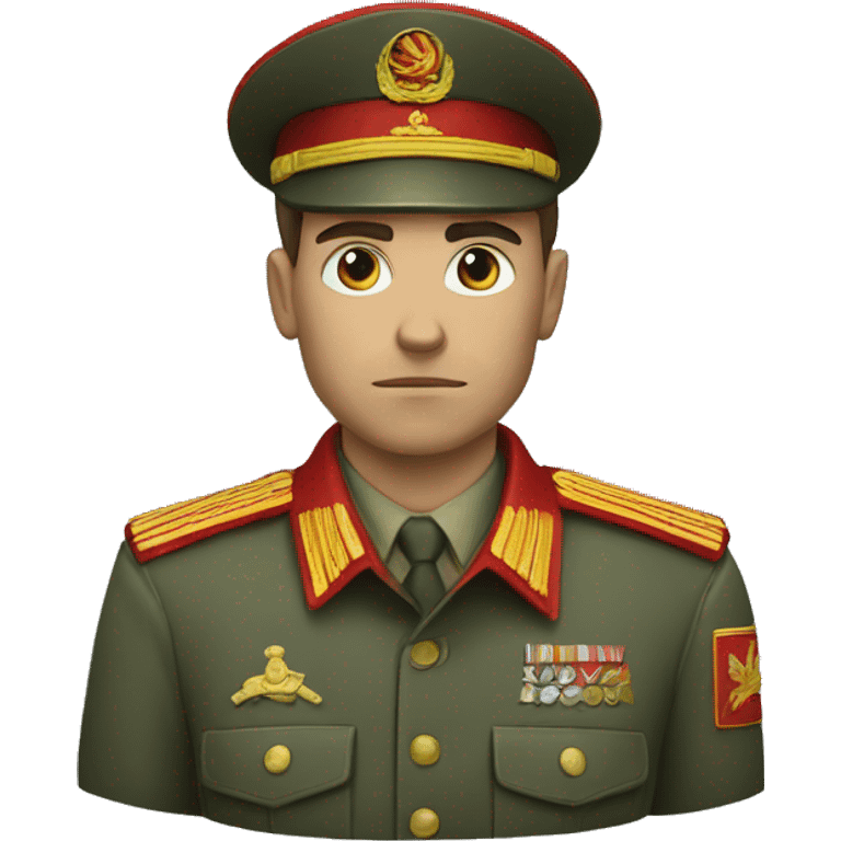 ussr soldier serious with takes emoji