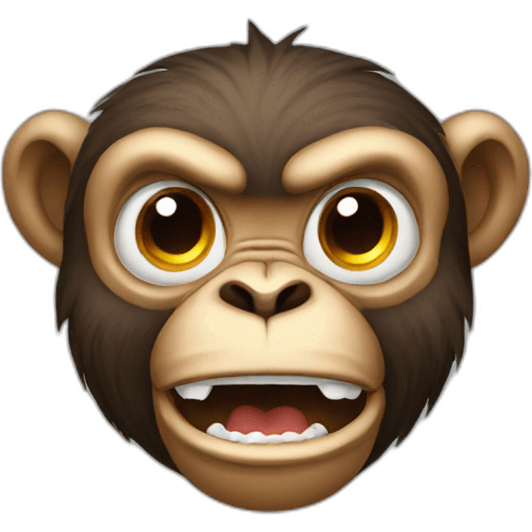 Angry monkey with post emoji