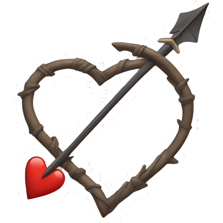 A heart pierced by an arrow emoji