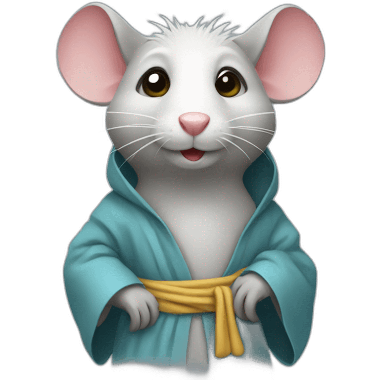 Rat wearing a robe emoji