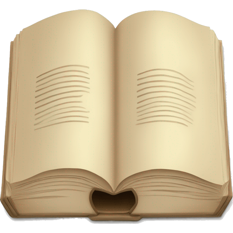 An open, hardcover book, depicted with a beige cover. Commonly used for various content concerning reading, writing, learning, and schooling. emoji