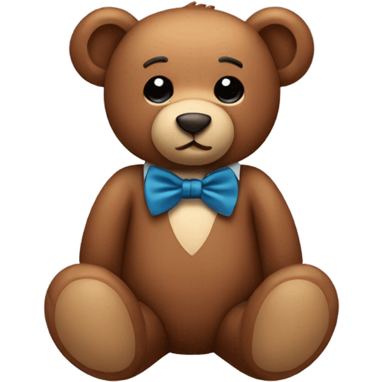 Teadybear wearing a bow emoji