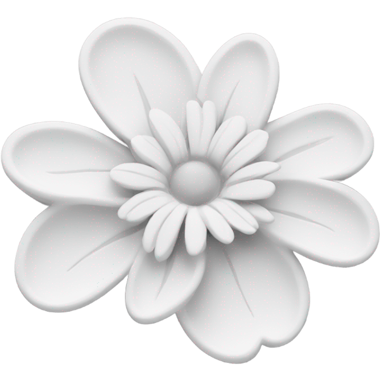 Beautiful flower shaped stamp in white color  emoji