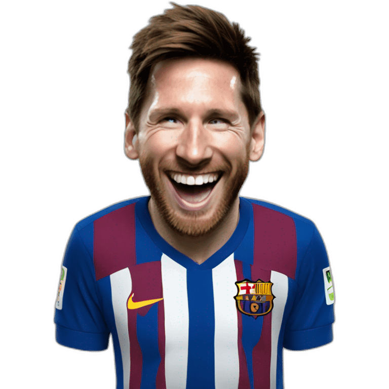 Messi laughing emoji