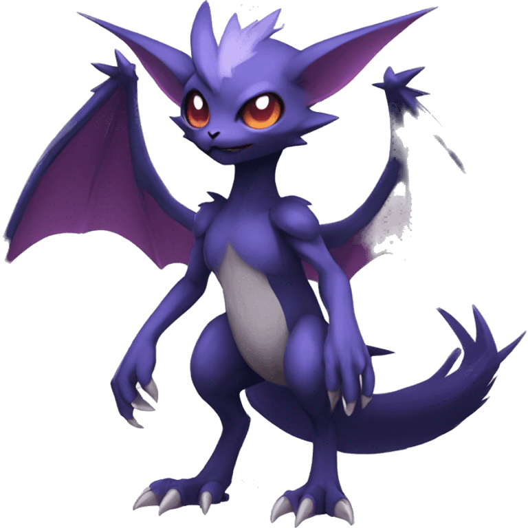 Edgy Cool Kawaii Noivern-Noibat-Absol-Pokémon Full Body emoji