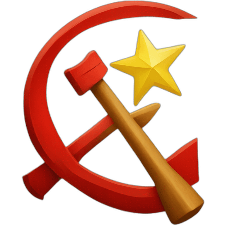 communist flag with hammer and sickle emoji