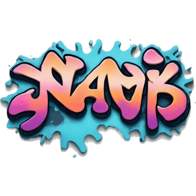 graffiti text "nami" emoji