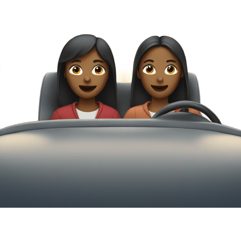 2 women driving long distance  emoji