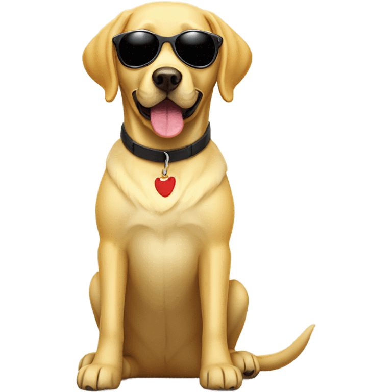 Yellow Labrador wearing sunglasses  emoji