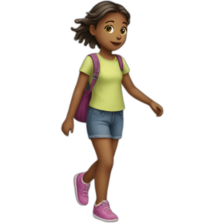 child girl walking emoji