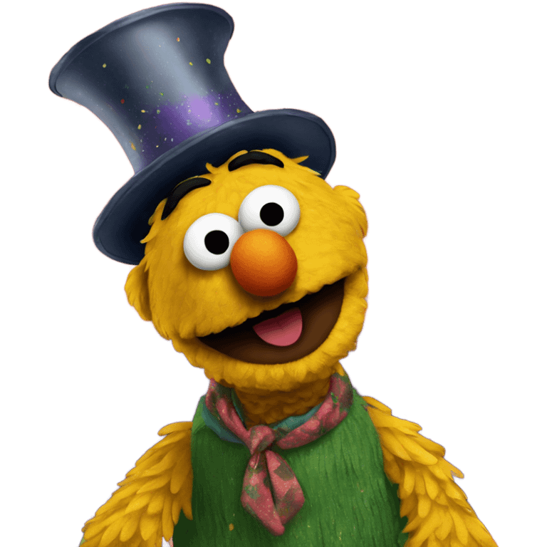 Bert Sesame Street happy new year emoji