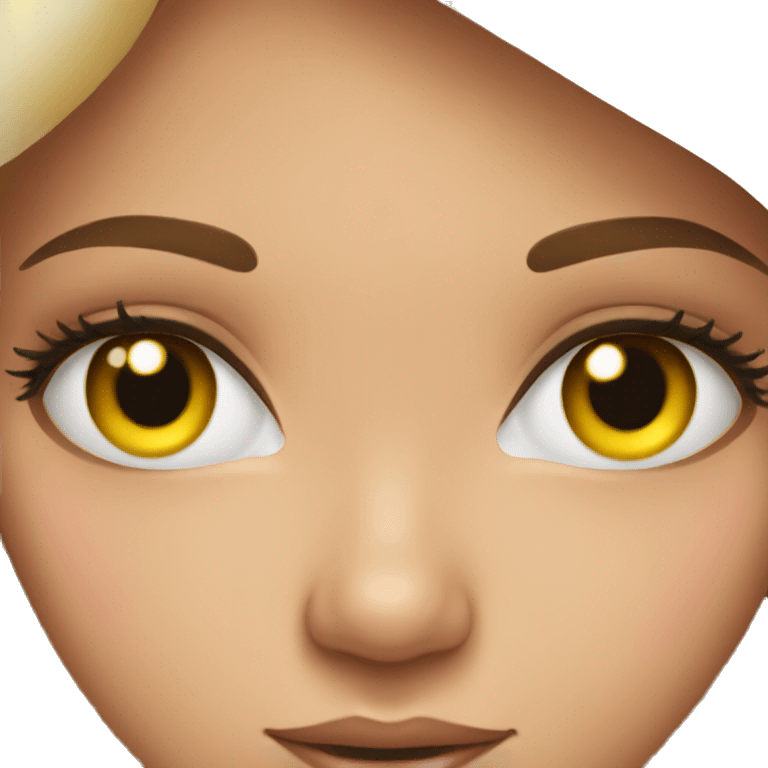 Girl doing her eyelashes  emoji