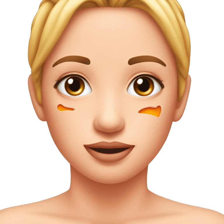  peach hand marks on cheeks emoji