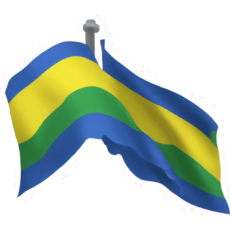 krakozhia flag blue yellow green horizontal emoji