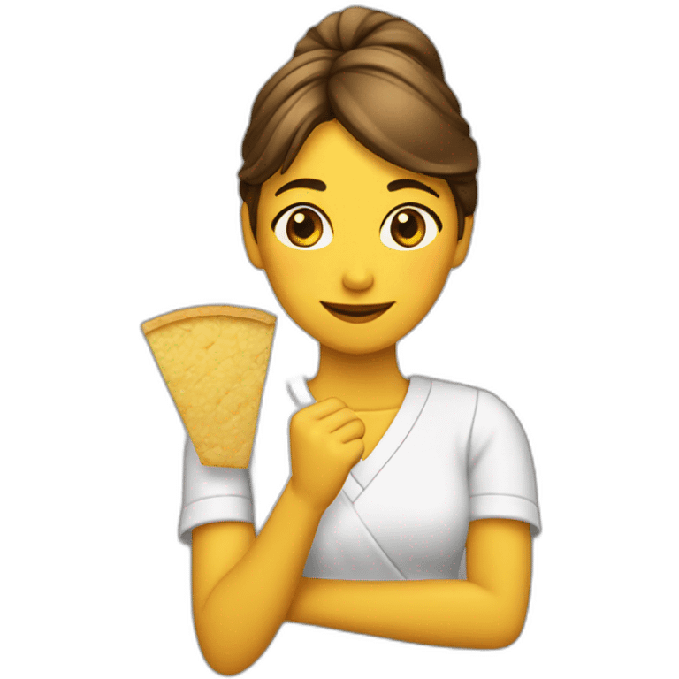 chica con abanico en la mano emoji