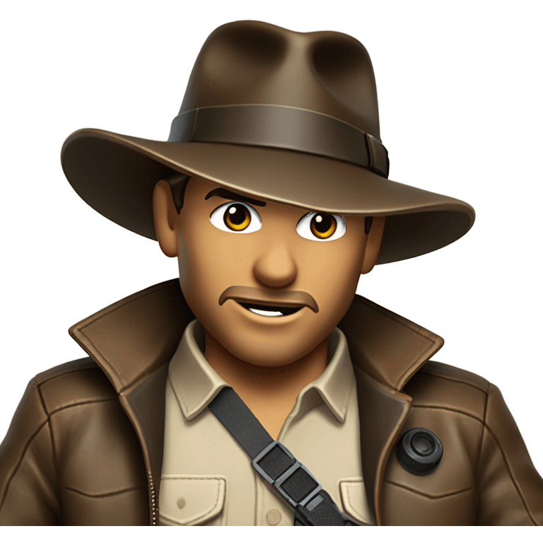 Indiana Jones playing video games emoji