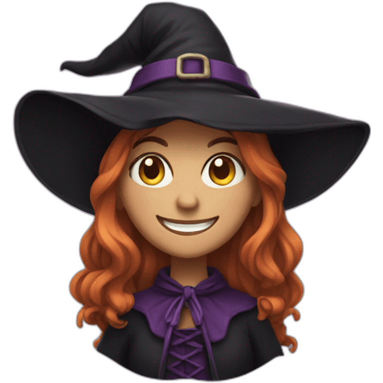 Smiling witch emoji