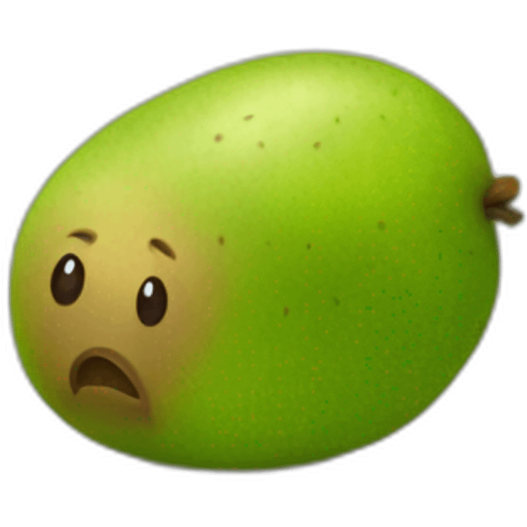 Sad kiwi fruit emoji