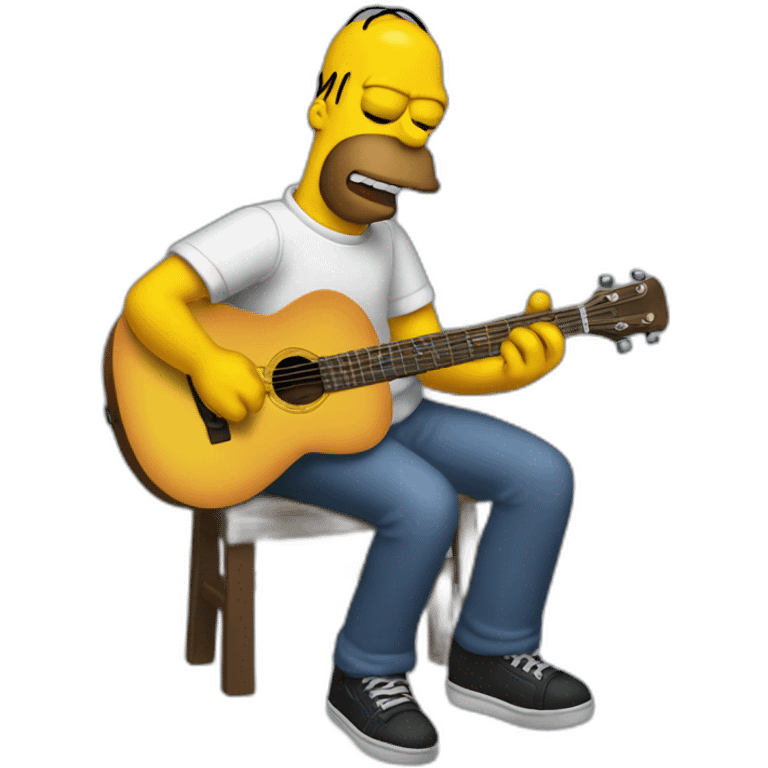 homer tocando guitarra emoji