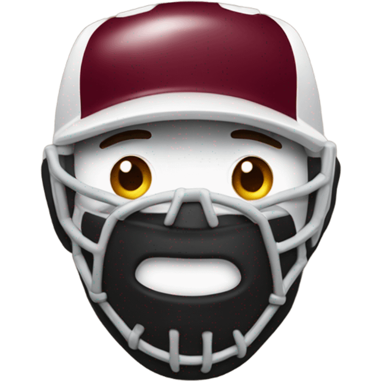 A softball mixed with Dr Pepper  emoji