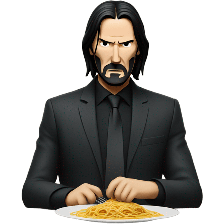 John wick eating spaghetti  emoji