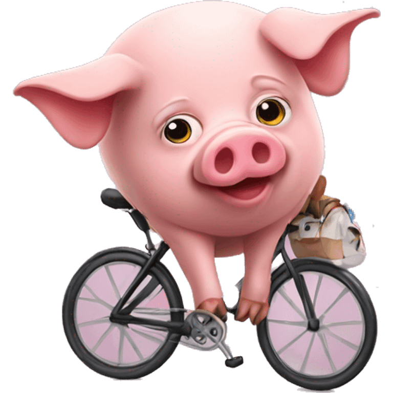 pig with a bike emoji