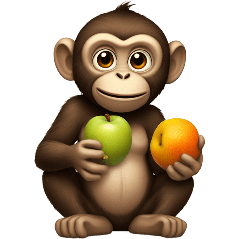 Monkey eating  emoji