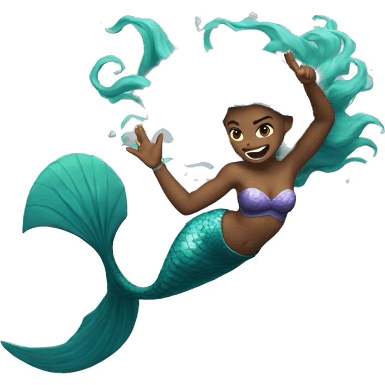 Mermaid fighting  emoji